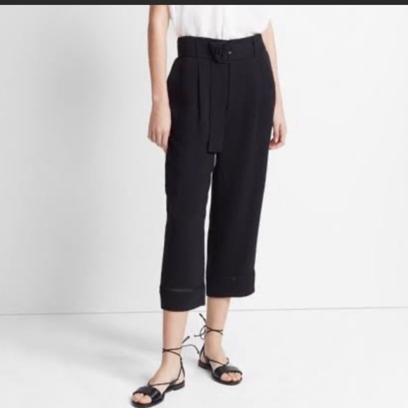 𝅺BNWOT Club Monaco Ayto belted pant in black - Picture 1 of 11